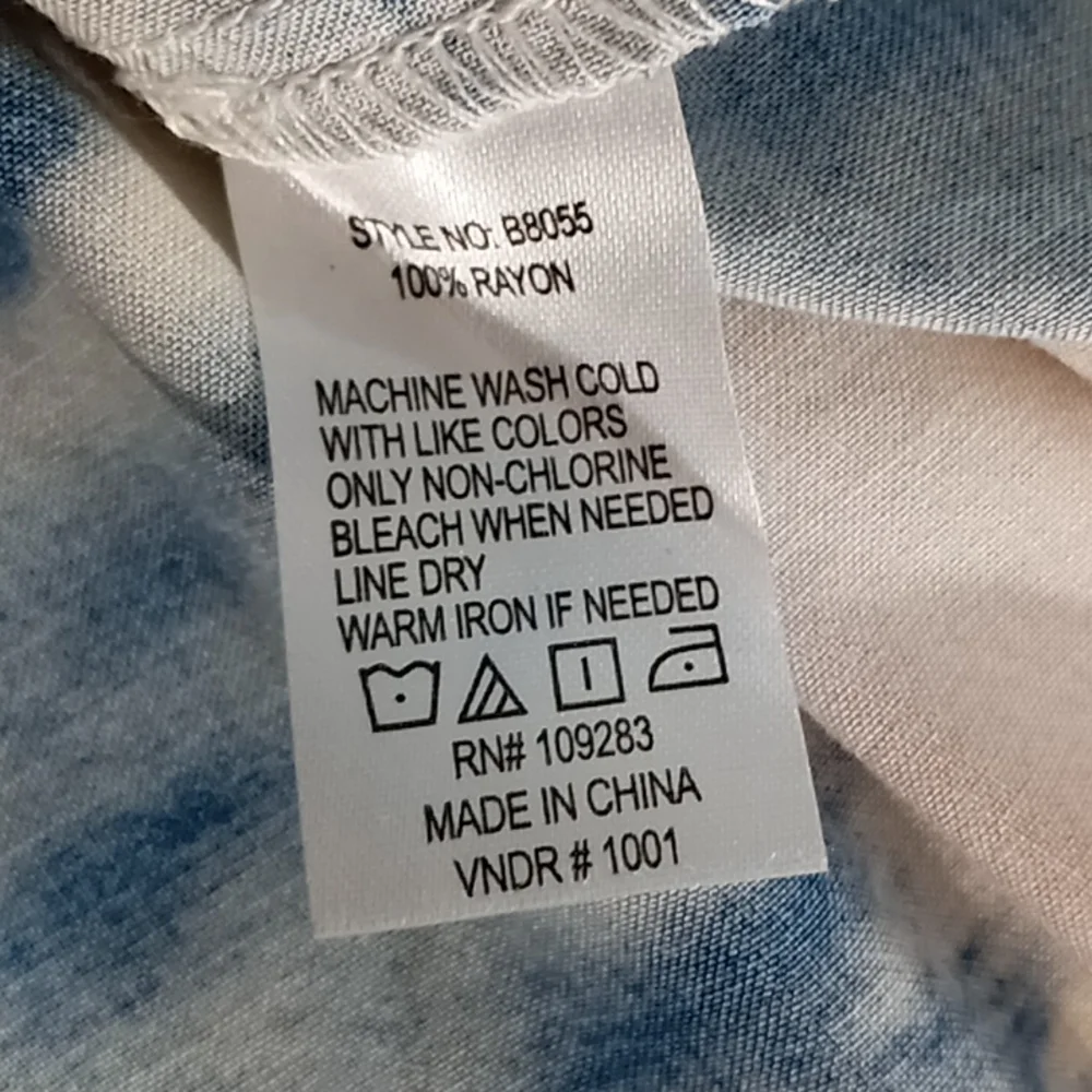 Ocean Drive  strapless sg cotton candy smock dress size S TD blue pink - Picture 7 of 8